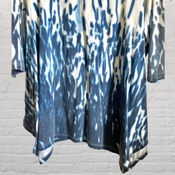 WOMAN WITHIN 3/4 SLEEVE TUNIC TOP SHIRT - Picture 3 of 6